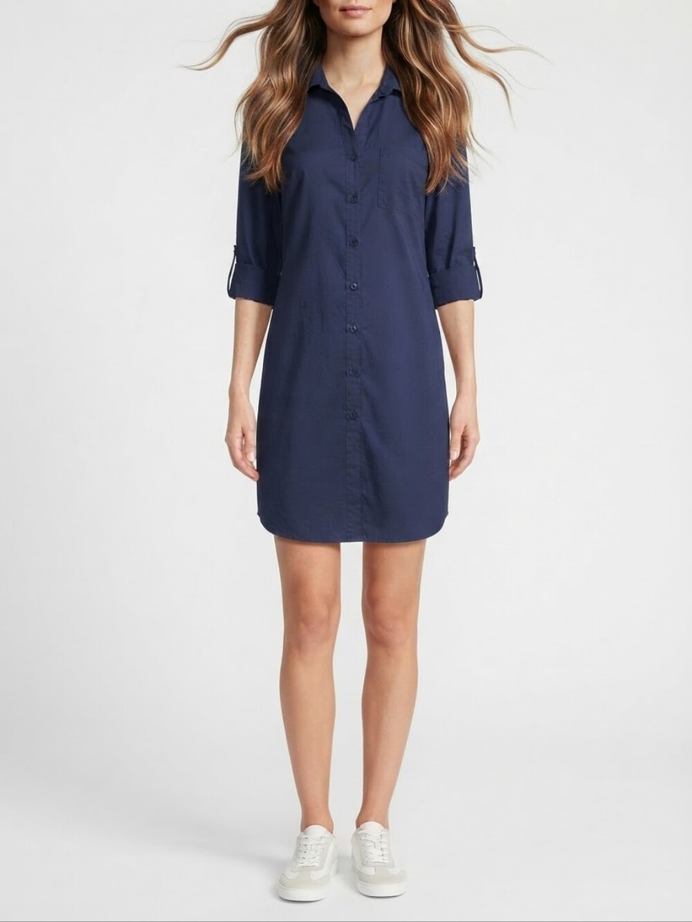 Finley Blue Shirt Dress Size Large